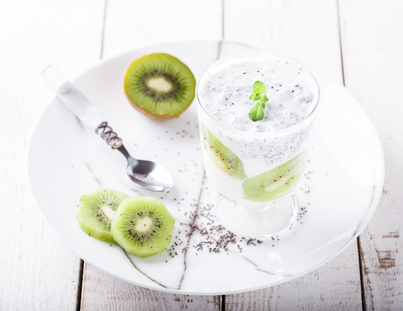 smoothie cu kiwi si seminte chia 